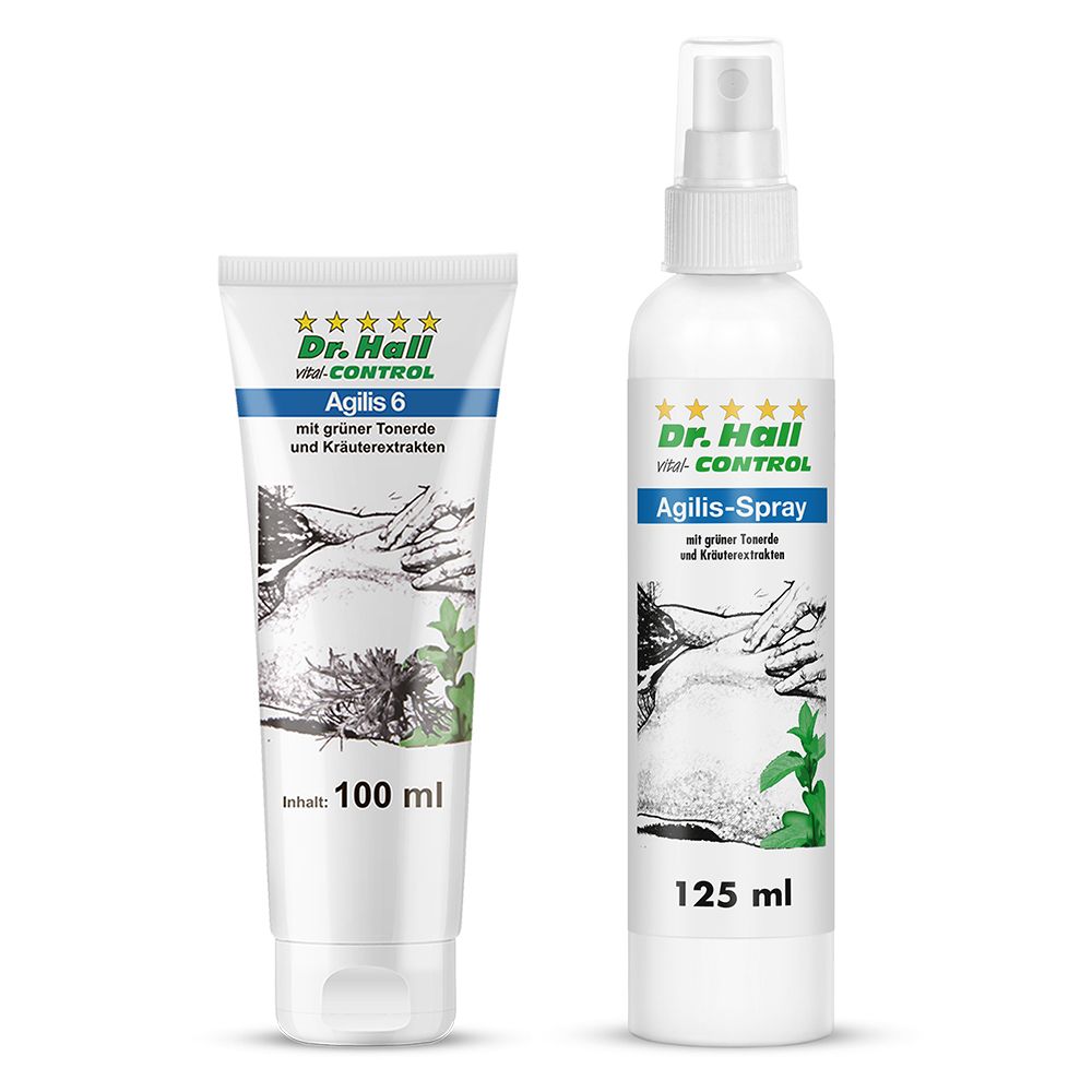 Dr. Hall Agilis-Spray und Agilis-Handcreme