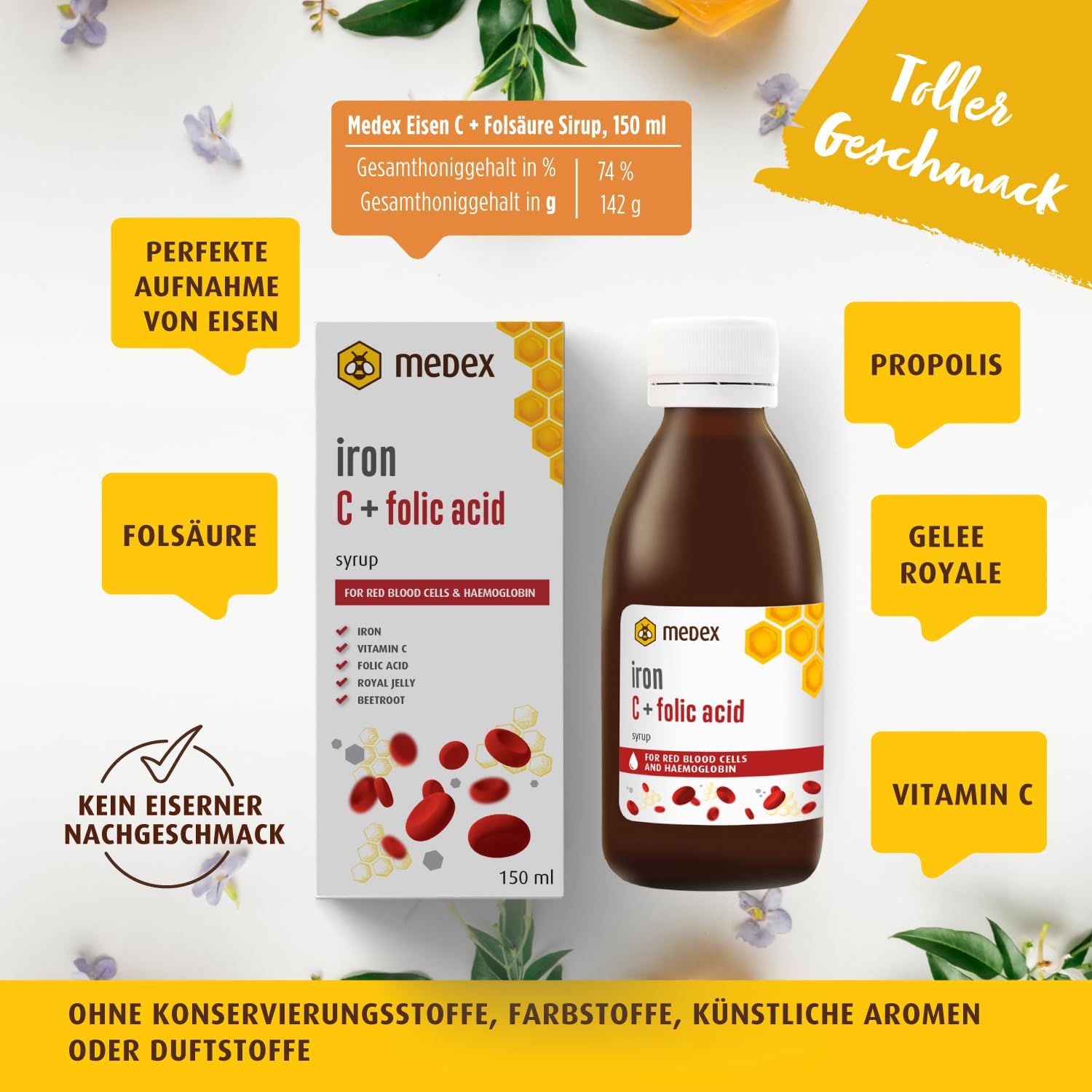 Medex Eisen C + Folsäure Sirup