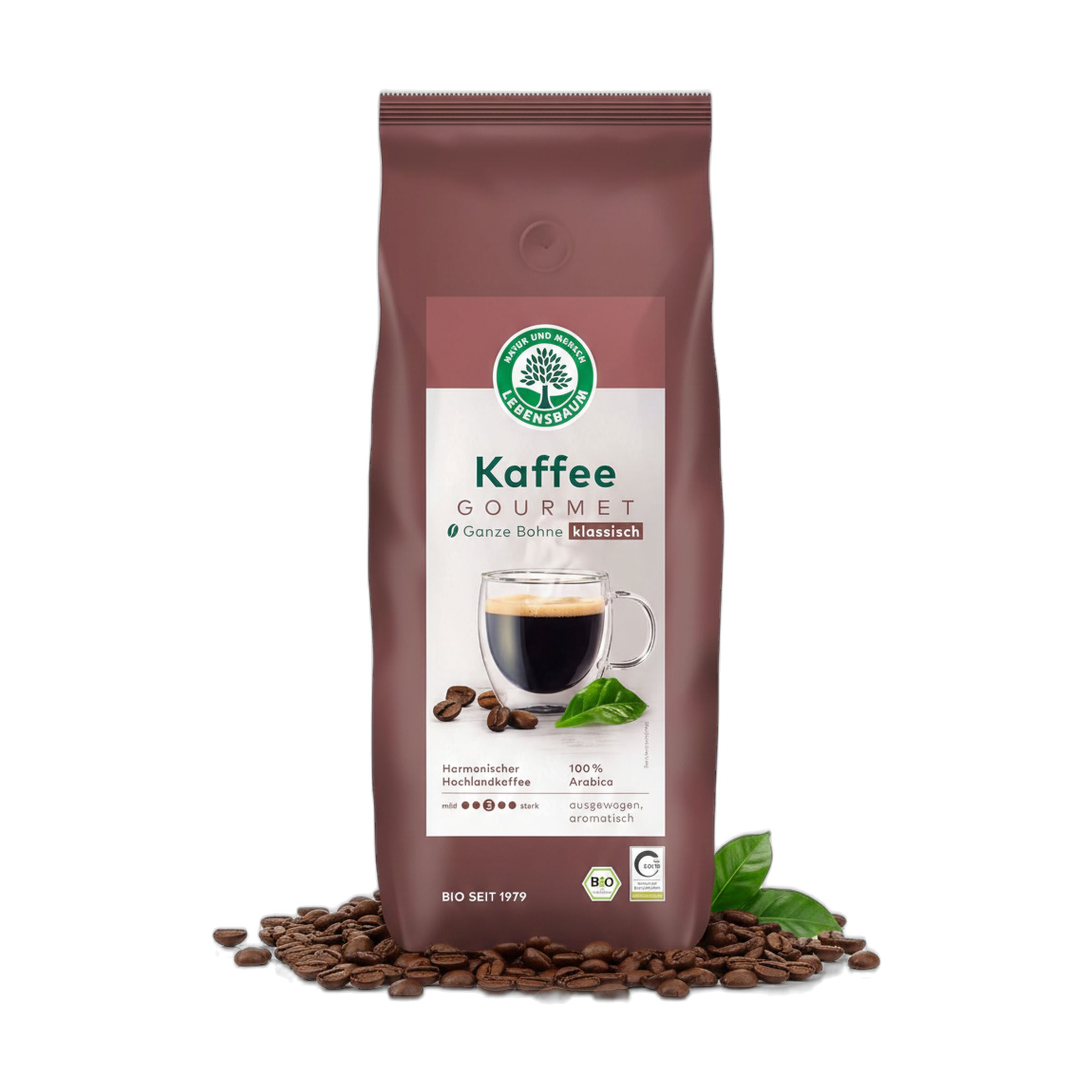 Lebensbaum Bio Gourmet Kaffee ganze Bohnen 1 kg