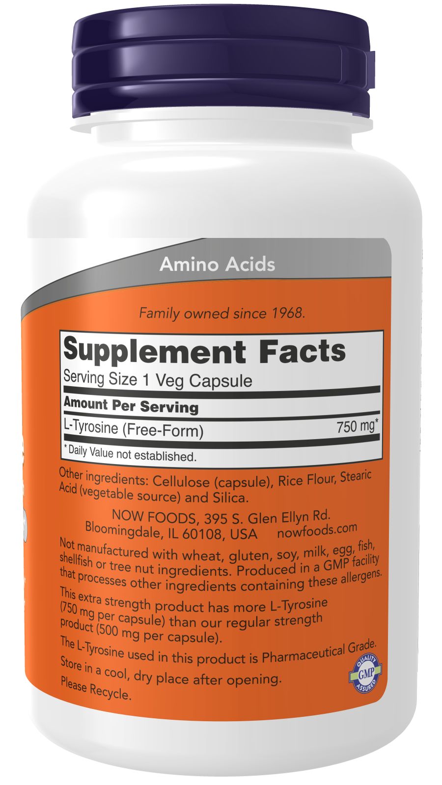 Now Foods L-Tyrosin 750 mg