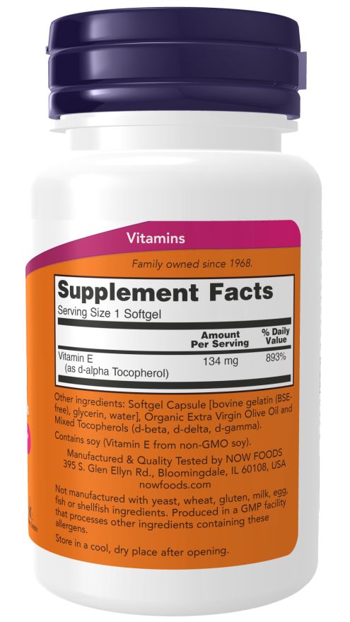 Now Foods Vitamin E-200 mit gemischten Tocopherolen