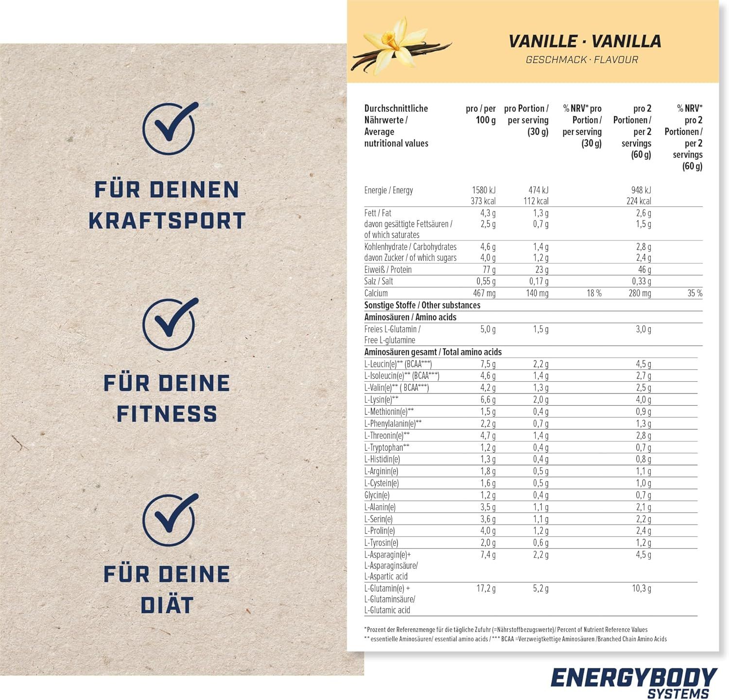 Energybody Systems Nature Whey Protein Vanille