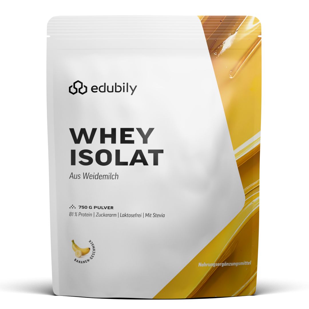 edubily® Whey Protein Isolat aus irischer Weidehaltung Banane 750 g Pulver