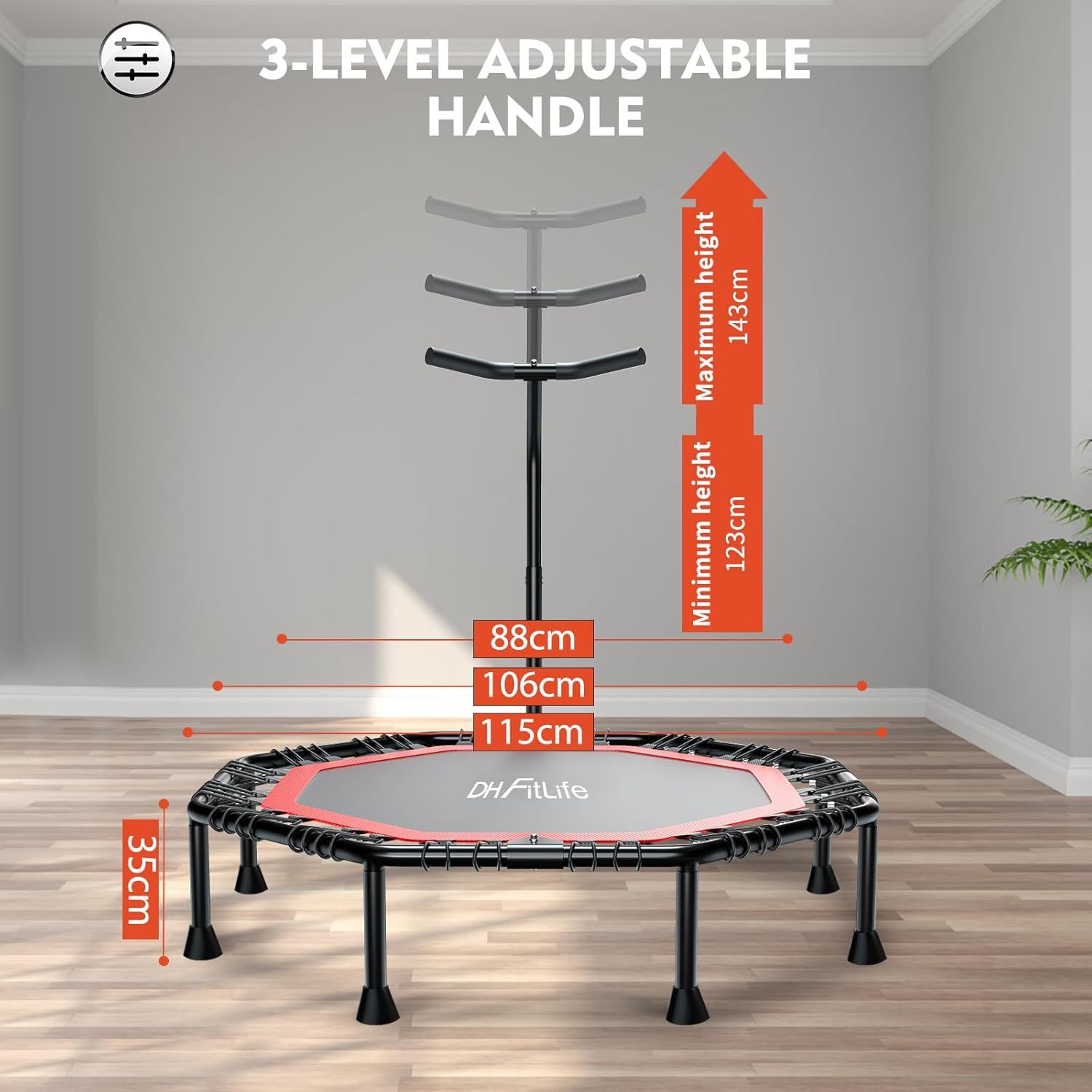DH FitLife klappbar Fitness Trampolin