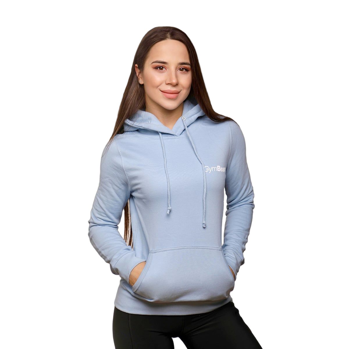 GymBeam Damen Hoodie regular mit Kapuze, Taschen und Langarm in Blau 1 St