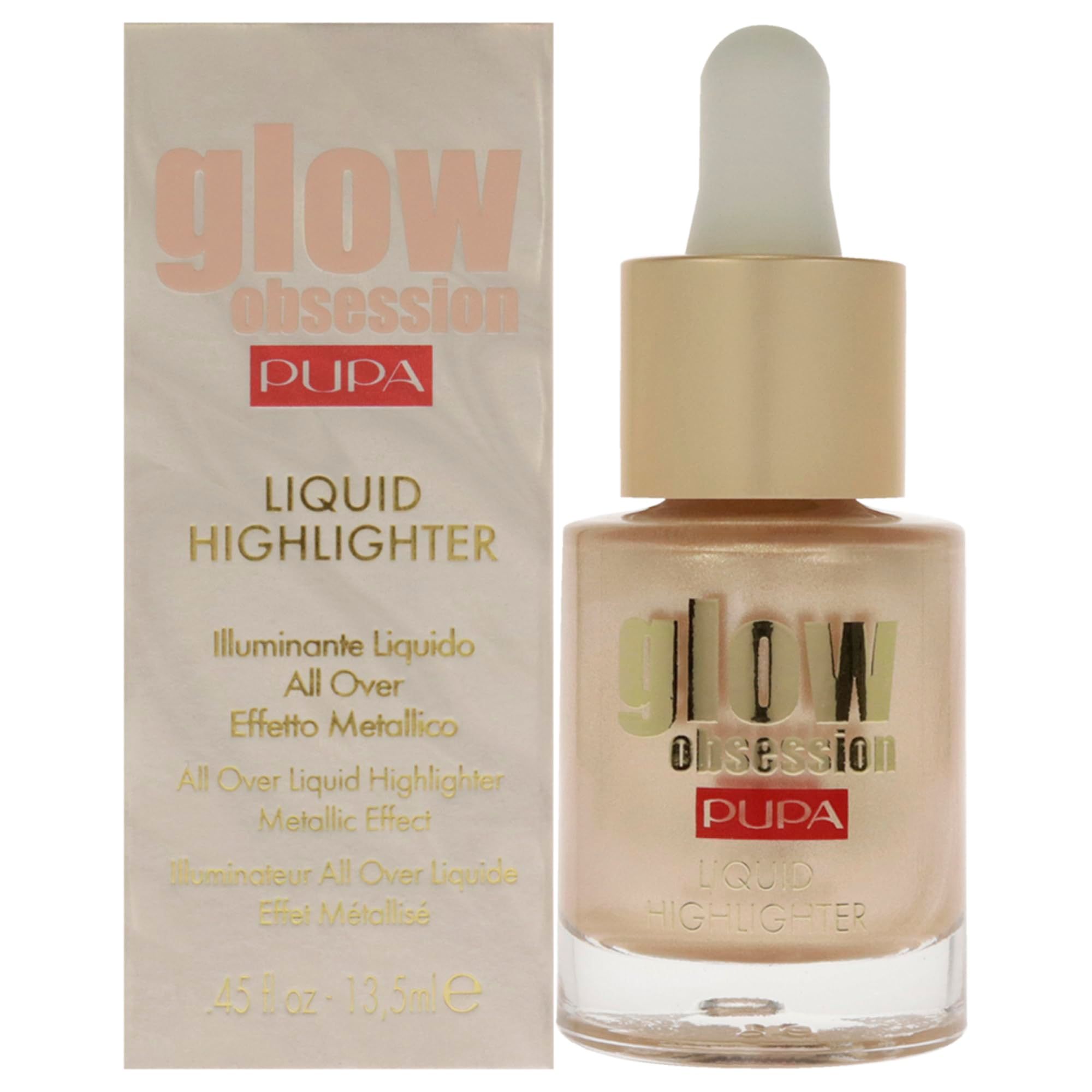 Pupa Glow Obsession Liquid Highlighter illuminante liquido 002 Moon Light 13,5 ml - Immagine 2