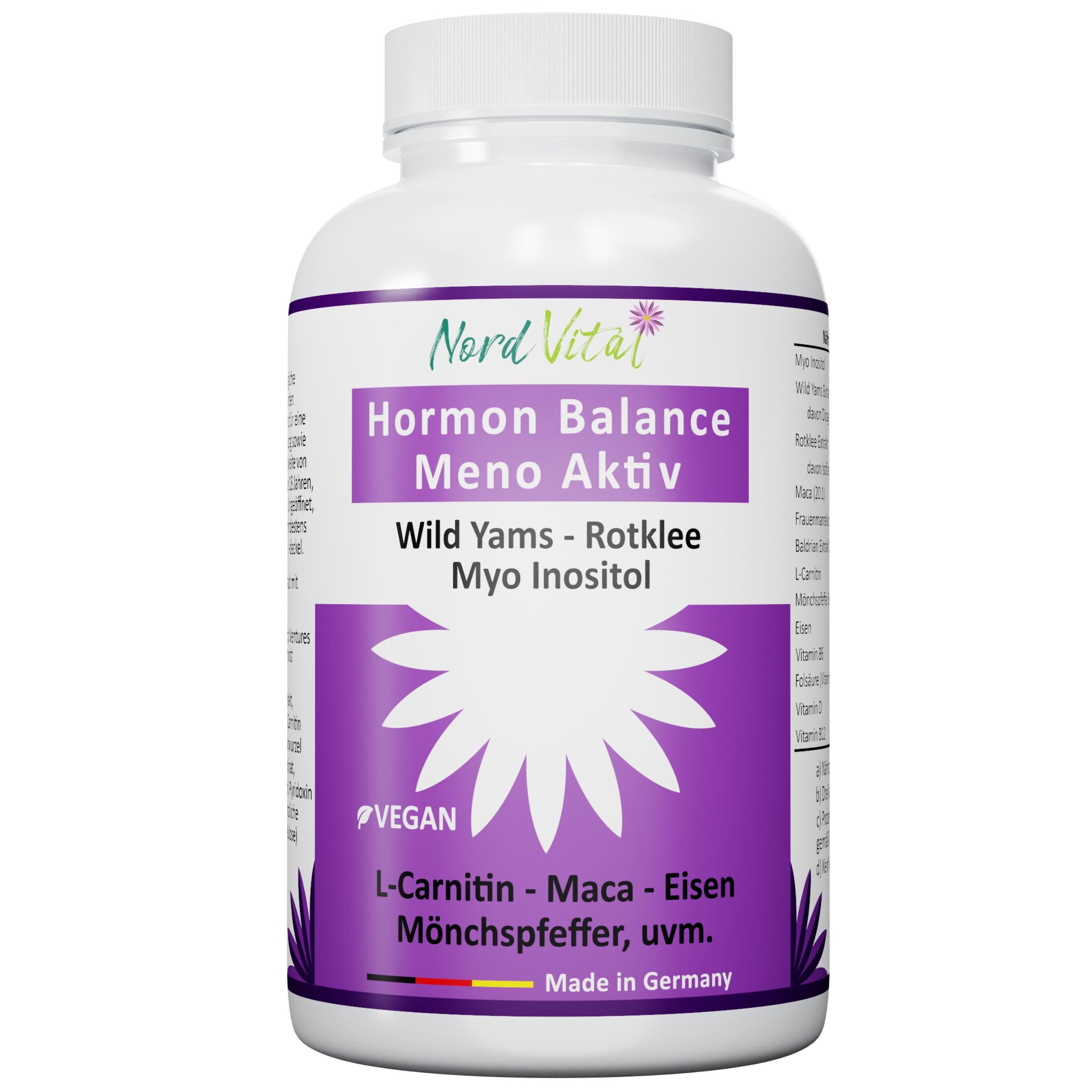 Nord Vital Hormon Balance & Wechseljahre - 13-in-1 Komplex mit Myo-Inositol, Mönchspfeffer, uvm
