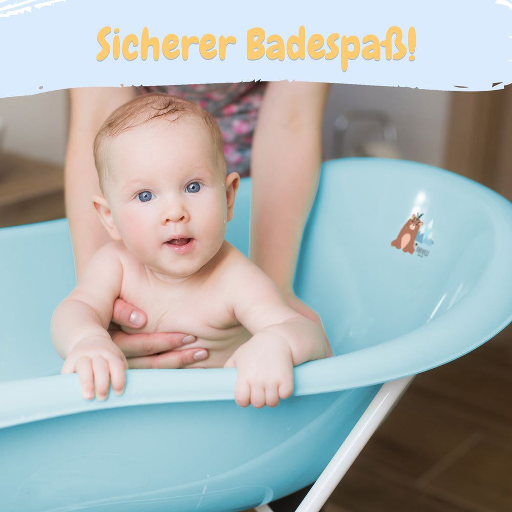 Babykajo 7 Set Baby Badewanne mit Gestell + Sitz + Abfluss + Töpfchen + Hocker + Toilettentrainer