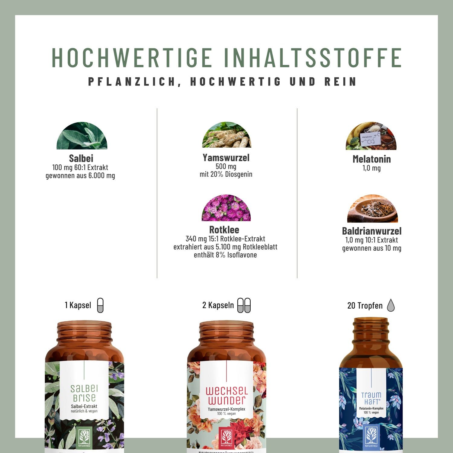 Wechseljahre-Paket: SALBEIBRISE, WECHSELWUNDER, TRAUMHAFT - NATURTREU®