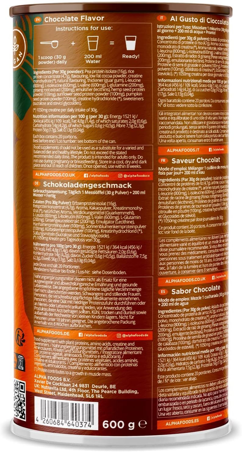 Vegan Muscle Protein Shake - Schokolade - Veganes Proteinpulver