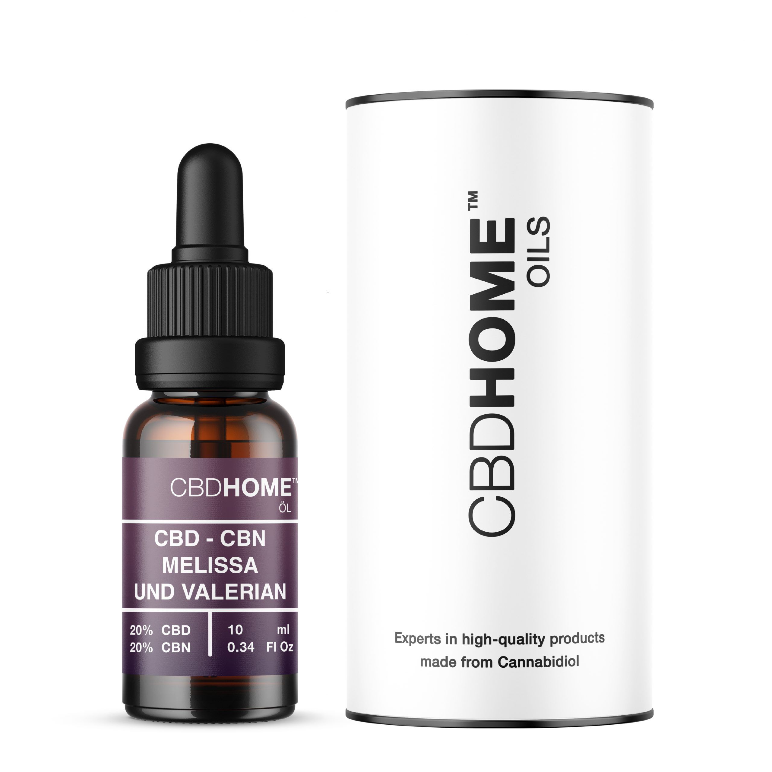 CBD Home – CBD-Öl mit Cbn, Melisse und Baldrian 20 % & CBN 10 ml Öl