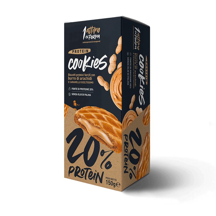 1attimoinforma Protein Cookies 20%; Gusto Burro di Arachidi