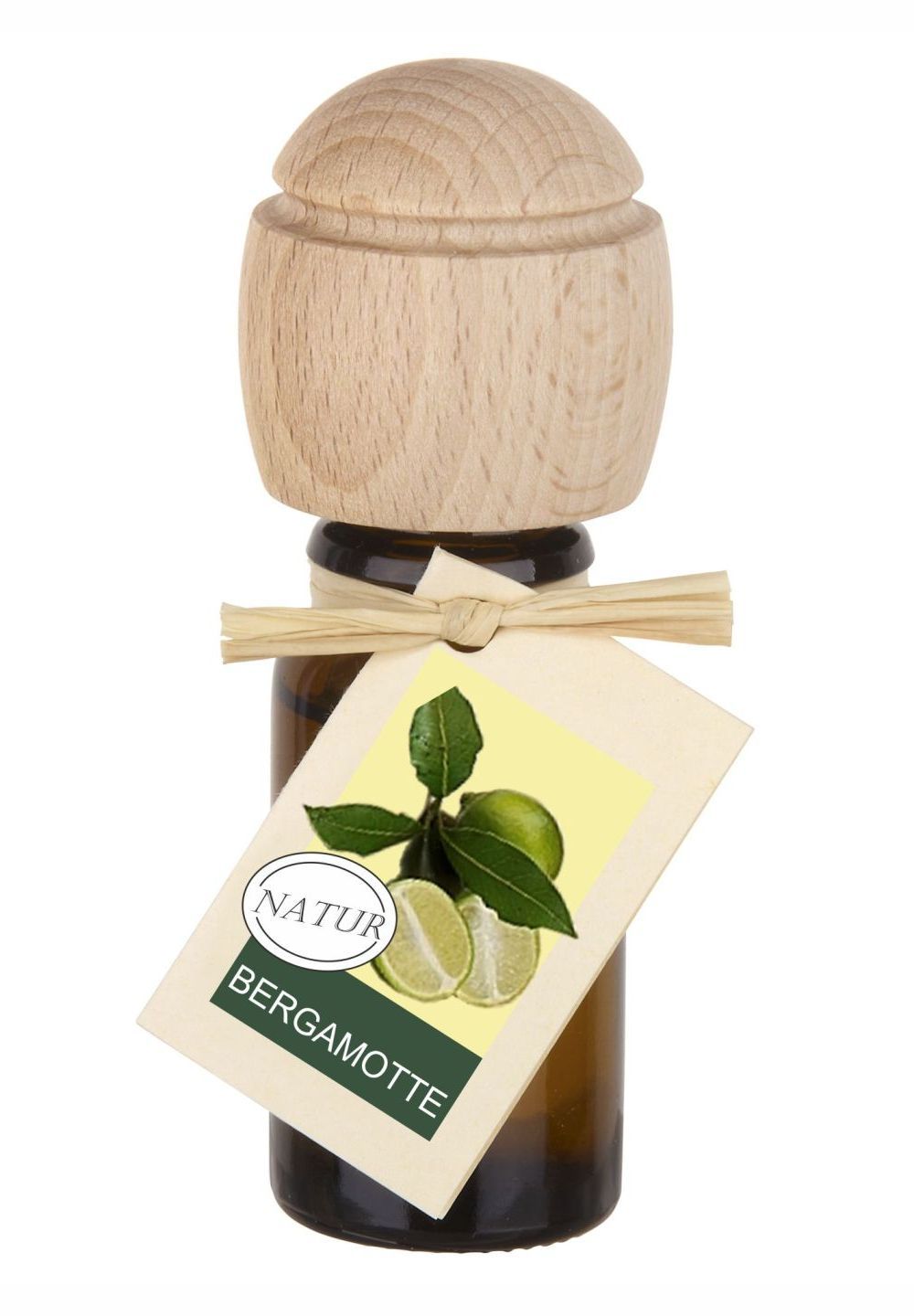 Traumduft Piccolino Bergamotte Duftöl – Handgefertigt, ätherische Öle, Buchenholzverschluss 10 ml Ätherisches Öl