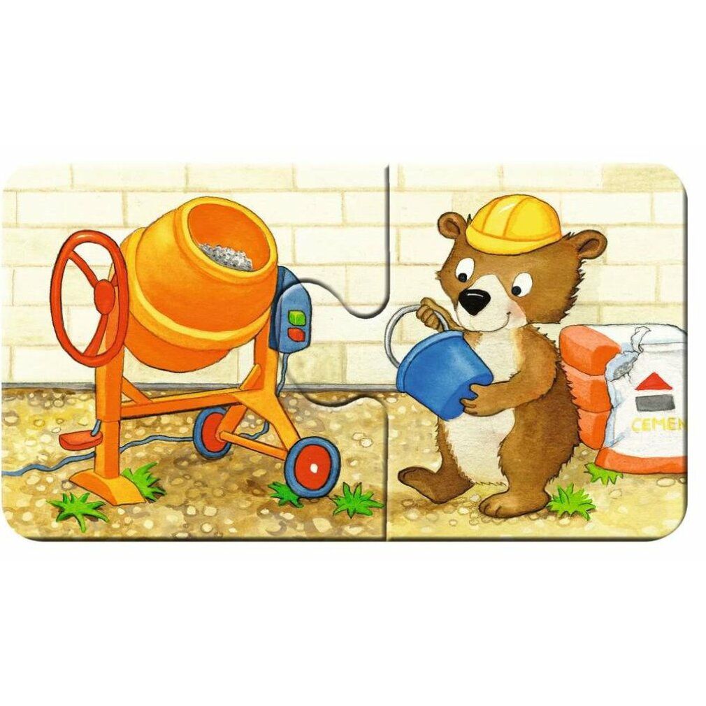 Ravensburger Puzzle Animals In Construction - My First Puzzles - 9x2 Pieces - Children's Puzzle