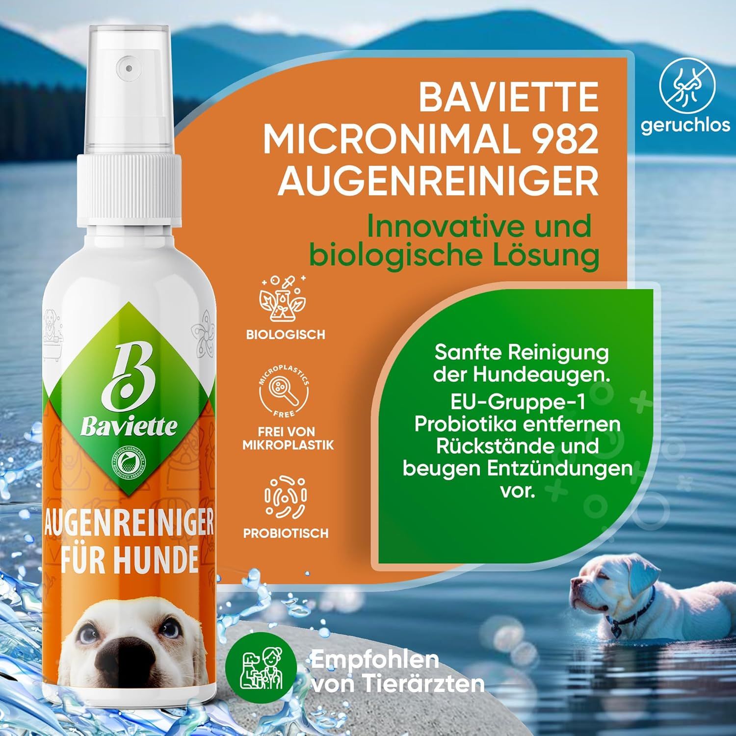 Baviette Augenreiniger für Hunde