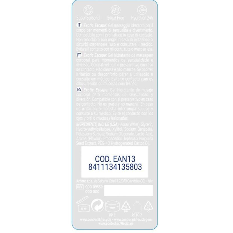 Control 2-in-1 *Exotic Escape* Intimacy & Moisturizing Massag Gel