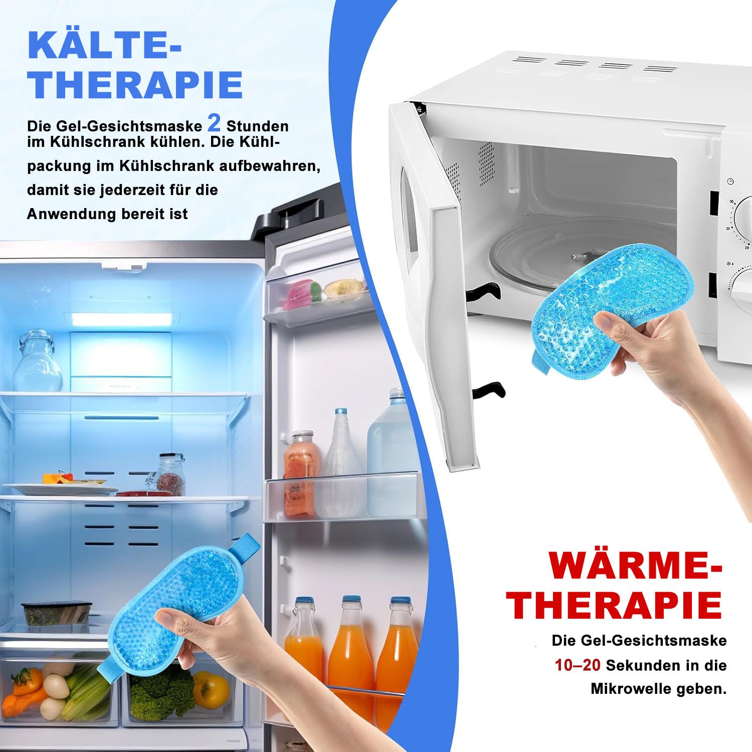 COOL-i Kühlende Gel Augenmaske,Wiederverwendbare Kompresse bei Schwellungen & Müdigkeit