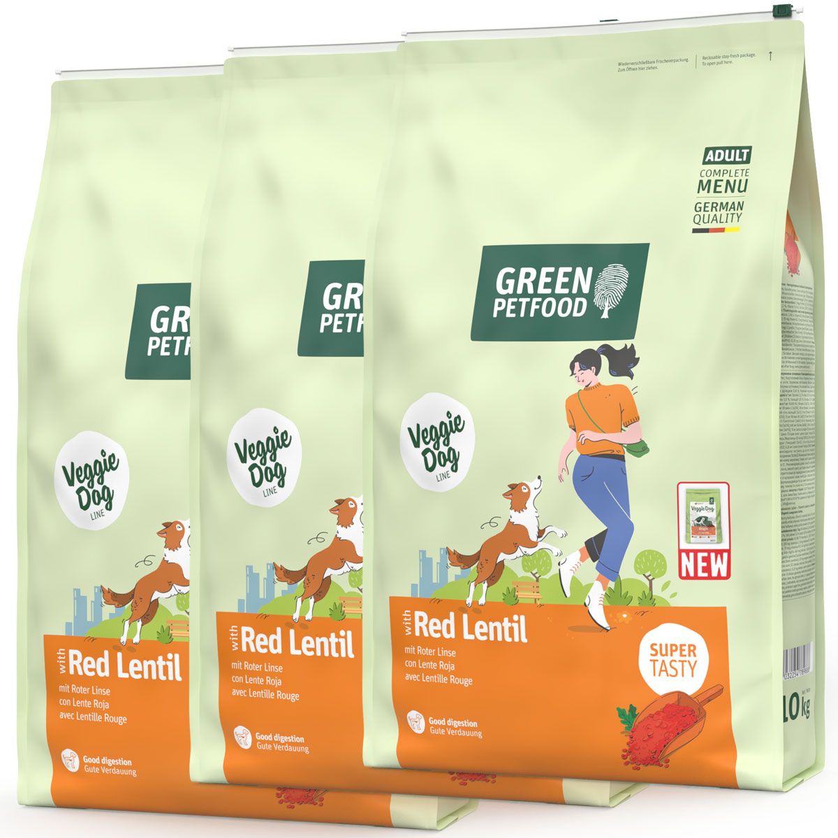 Green Petfood with Red Lentil