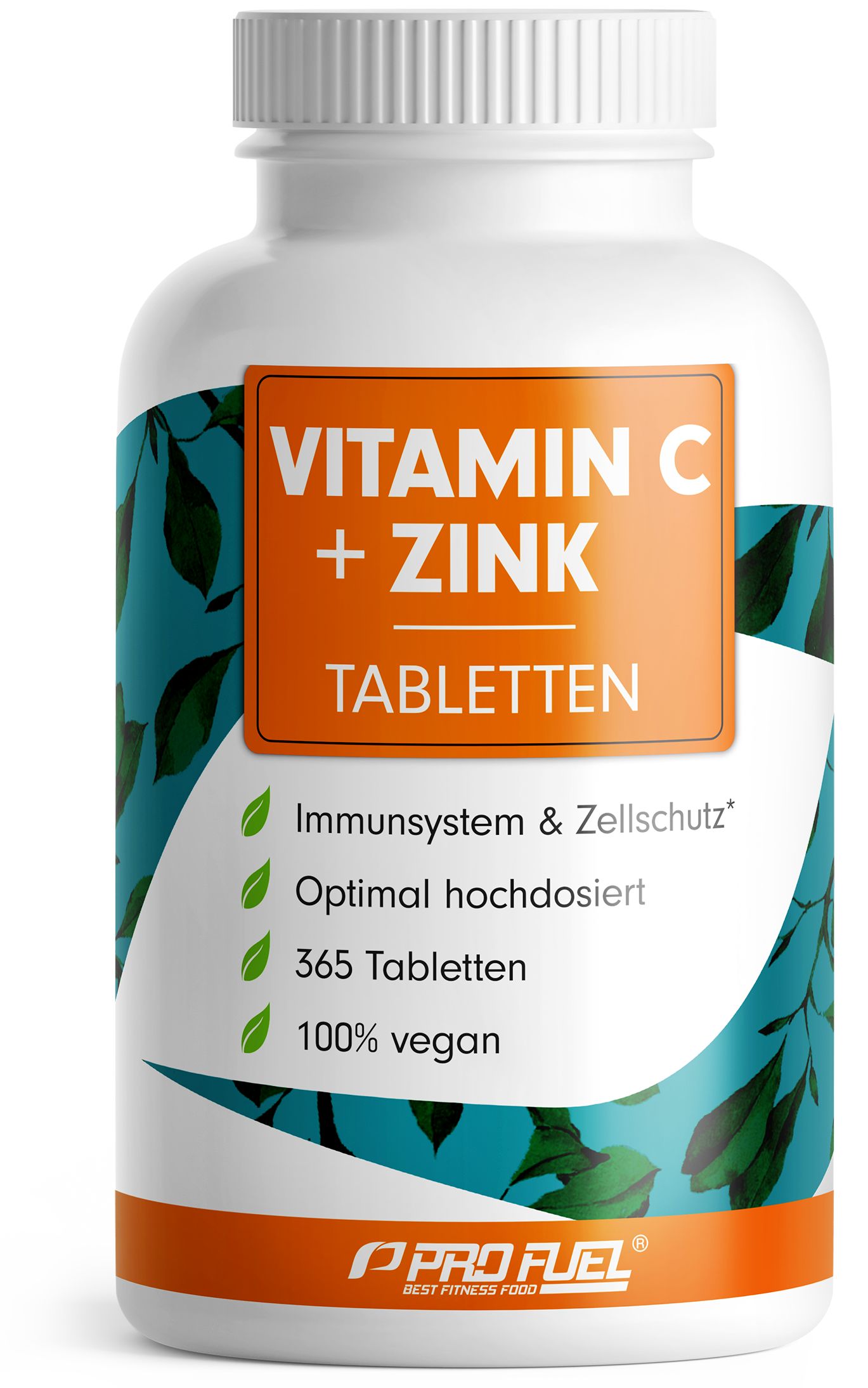 ProFuel - Vitamin C + Zink 365 Tabletten | 500 mg gepuffertes Vit. 15 Zinkbisglycinat St