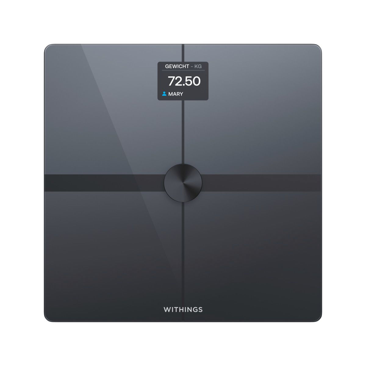 Withings Body Smart schwarz Personenwaage Körperwaage aus Glas Wlan Bluetooth