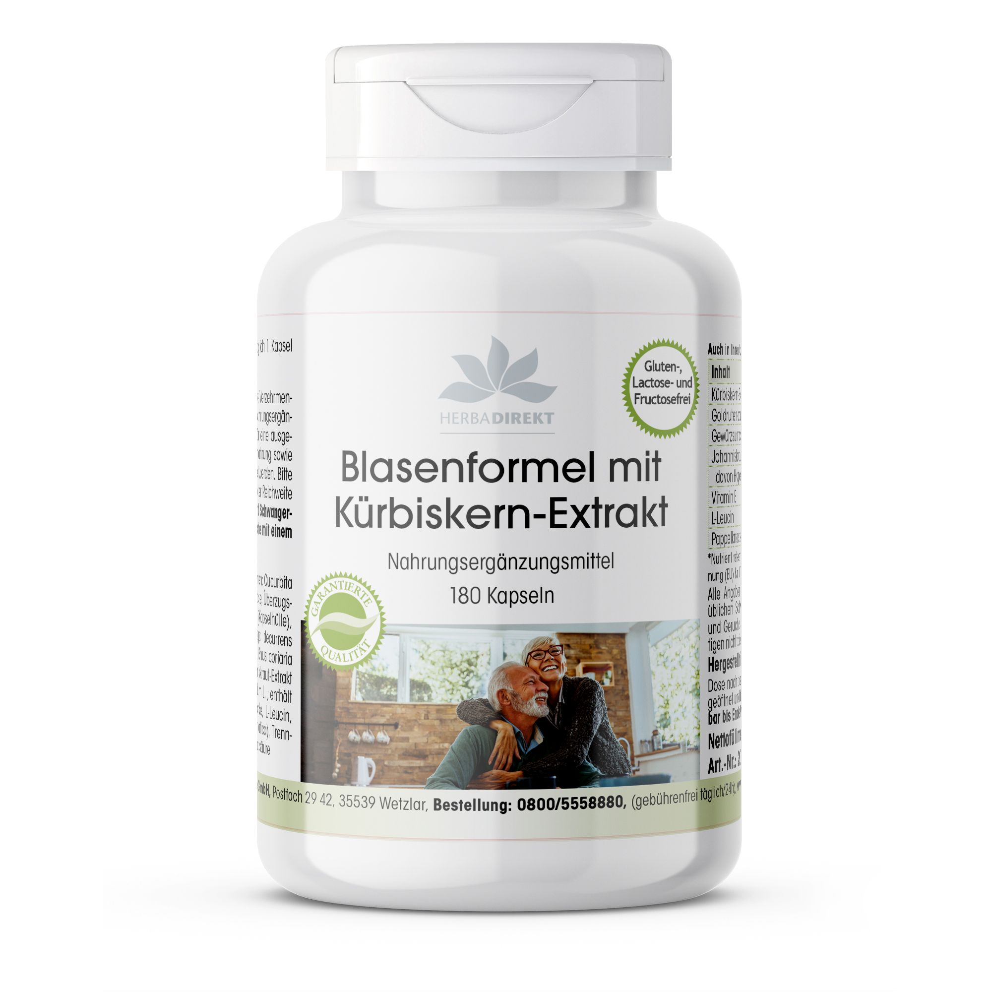 Warnke Vitalstoffe | Blasenformel mit Kürbiskern-Extrakt 180 St Kapseln