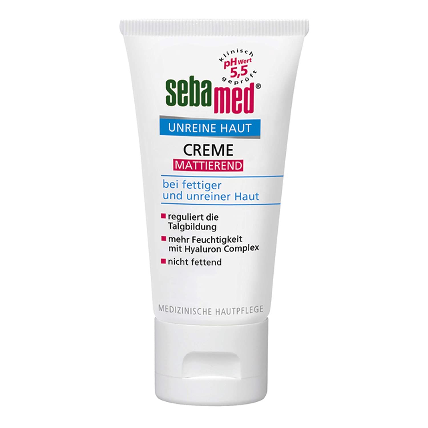 Sebamed Unreine Haut Creme Mattierend reguliert die Talgbildung, hat einen mattierenden Effekt
