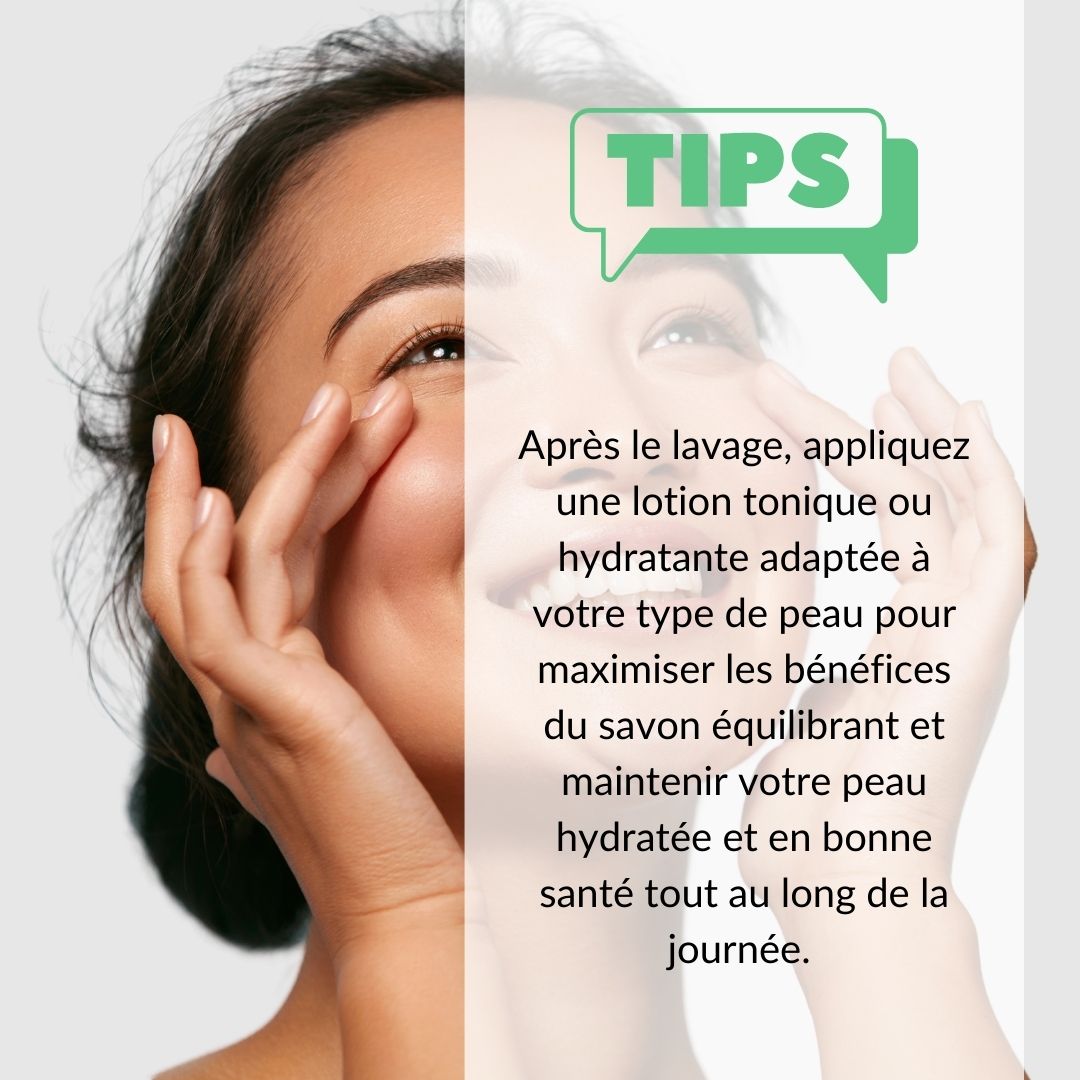 Texte sur fond vert. Texte : Conseils. Instructions d'utilisation après le nettoyage.