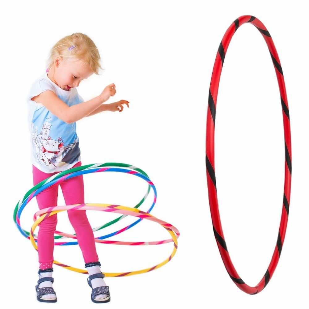 Hoopomania Kinder-Hula-Hoop mit Grip-Tape | Ø 80 cm Rot-Schwarz 1 St