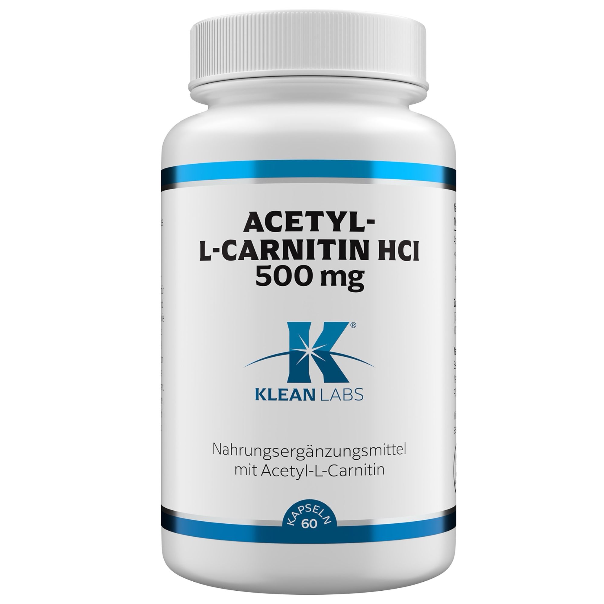 Klean Labs Acetyl-L-Carnitin HCl 500 mg 60 St Kapseln