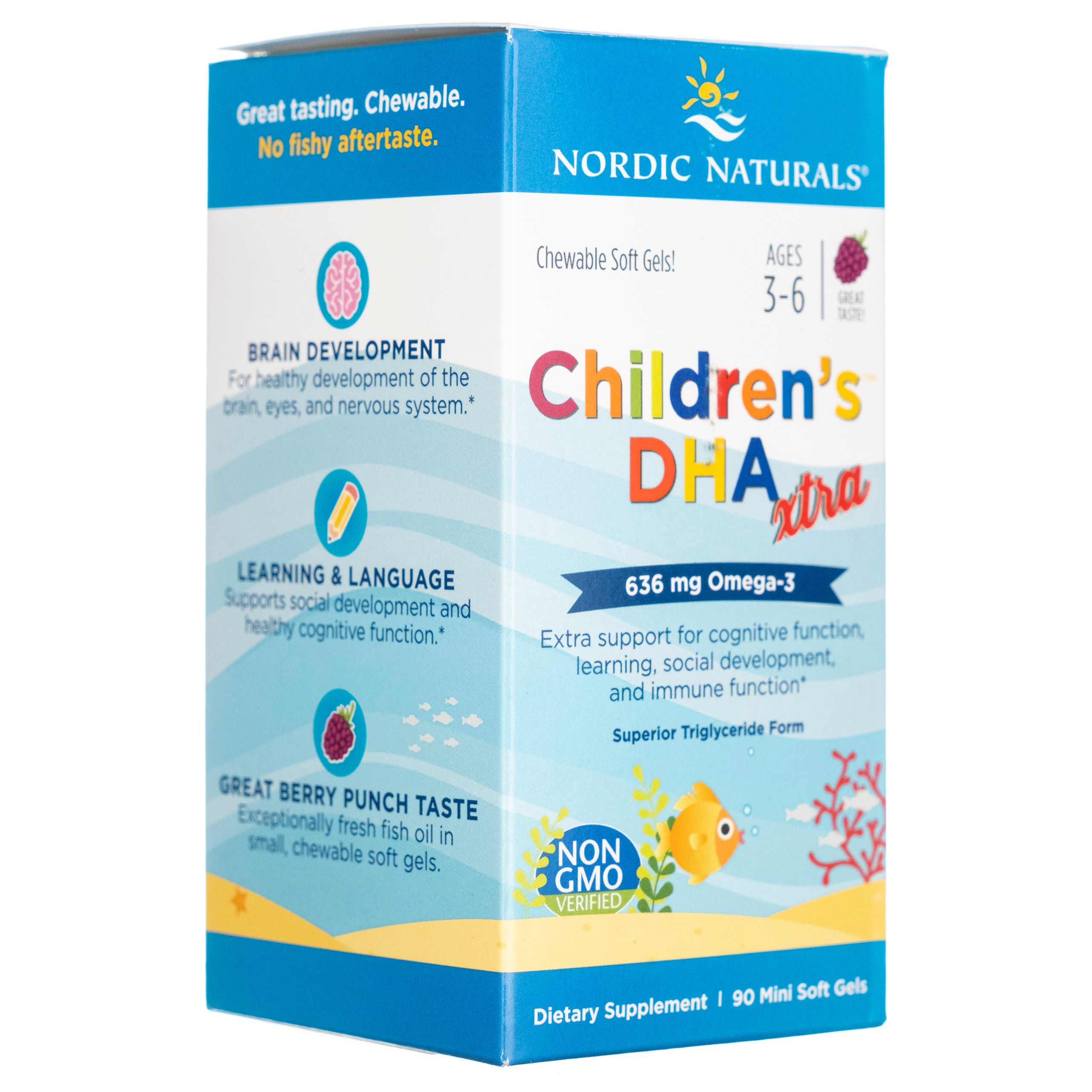Nordic Naturals Children's DHA Extra, 90 Mini Soft Gels. Für Gehirnentwicklung und kognitive Funktion.