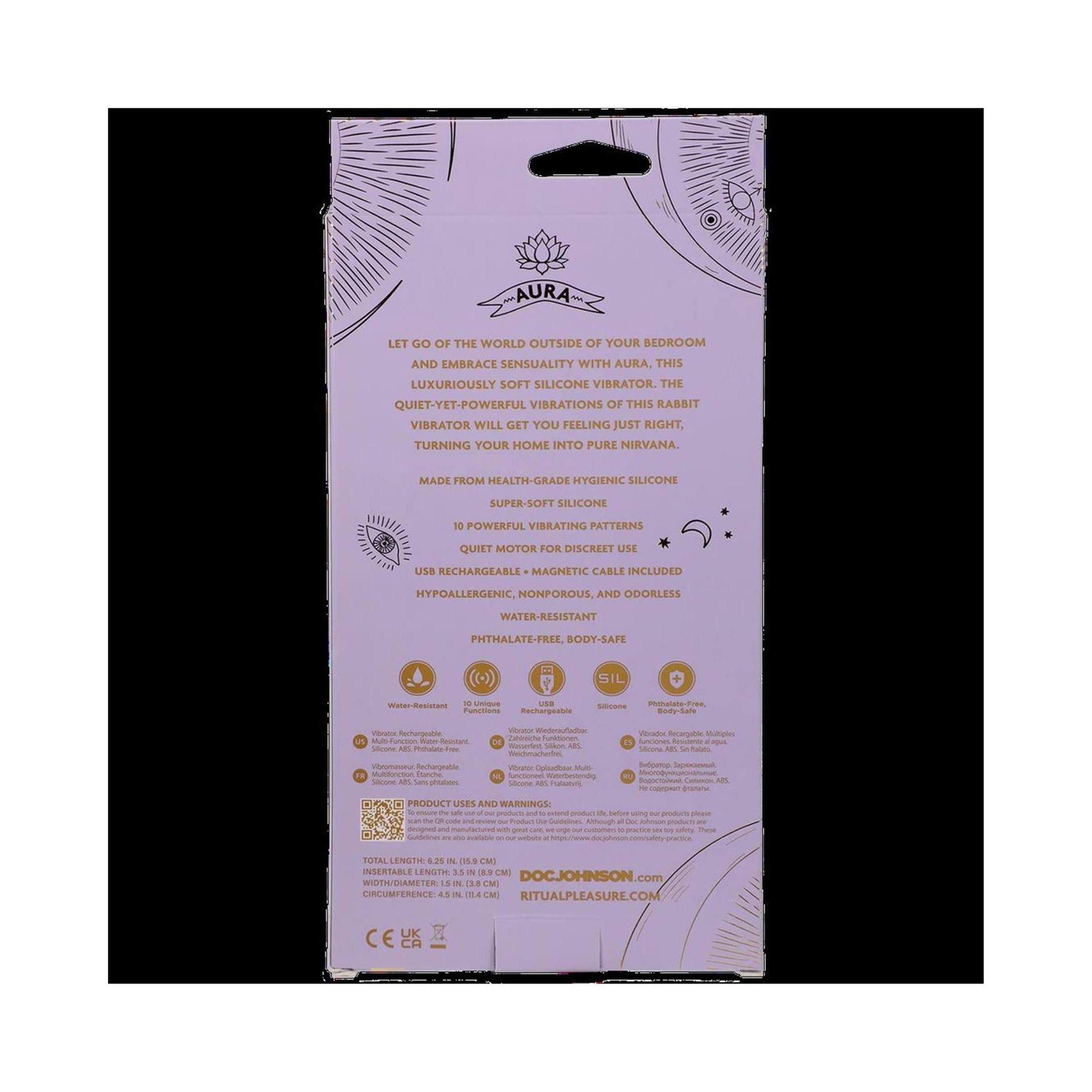 Doc Johnson - Aura - Rechargeable Silicone Rabbit Vibeilac