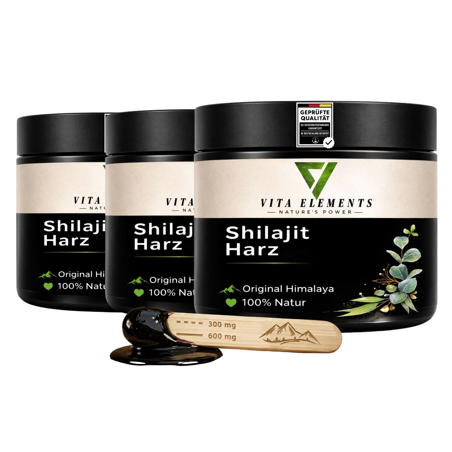 Vita Elements Shilajit Resin Harz 50 g Flüssigkeit