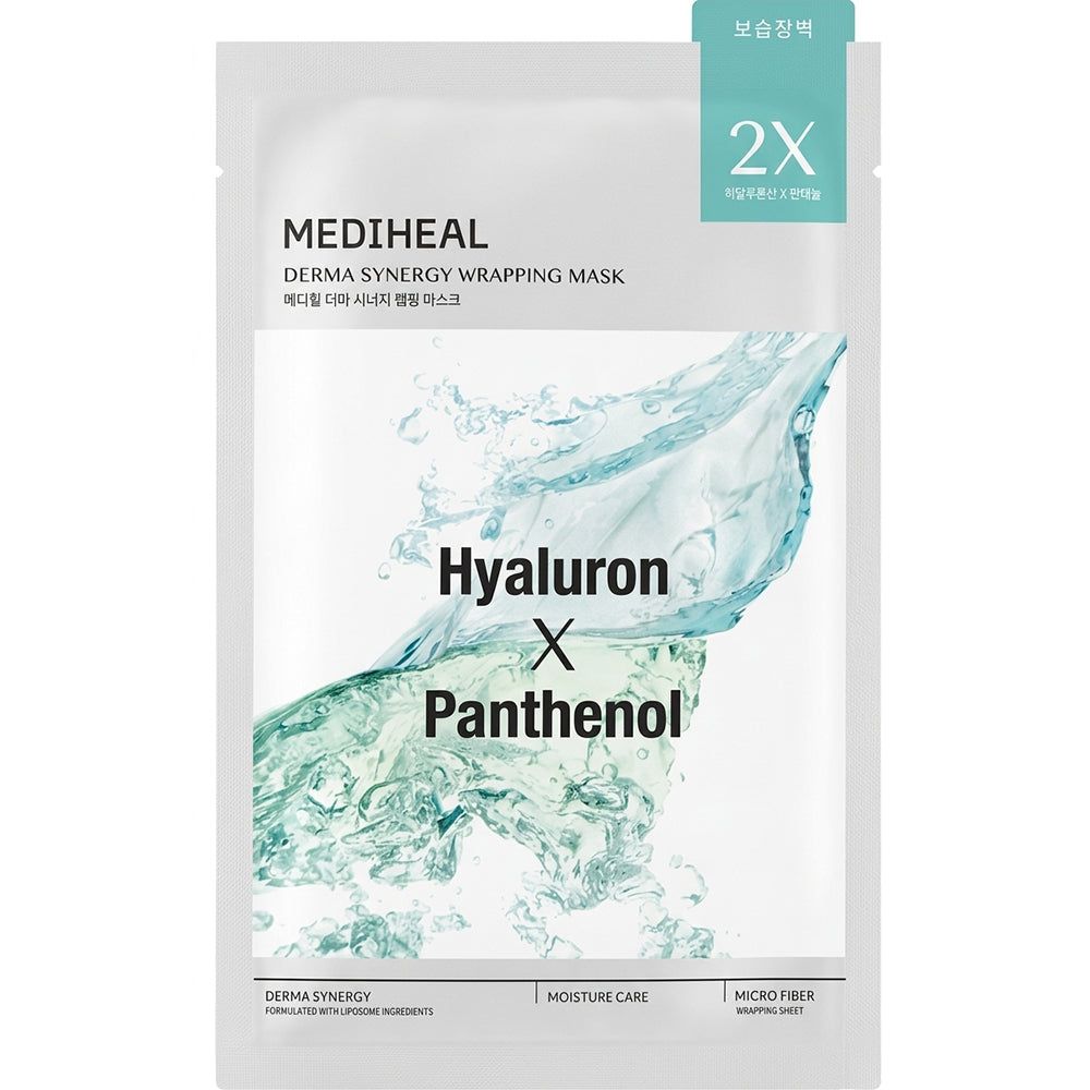 Mediheal Derma Synergy Wrapping Sheet Mask Hyaluron X Panthenol Moisture 25 ml Gesichtsmaske
