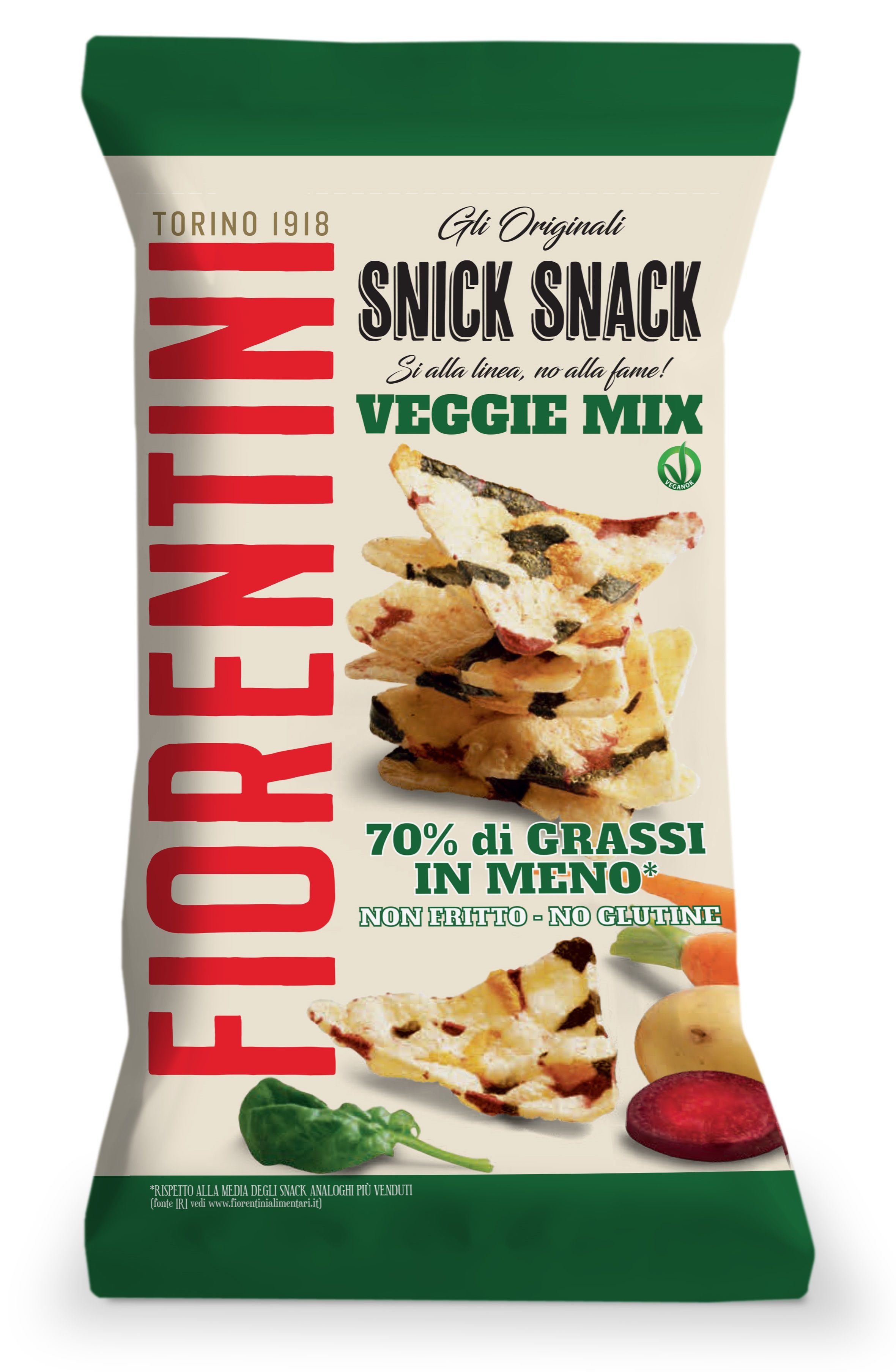 Chips Senza Glutine Triangoli Veggie Mix - Fiorentini