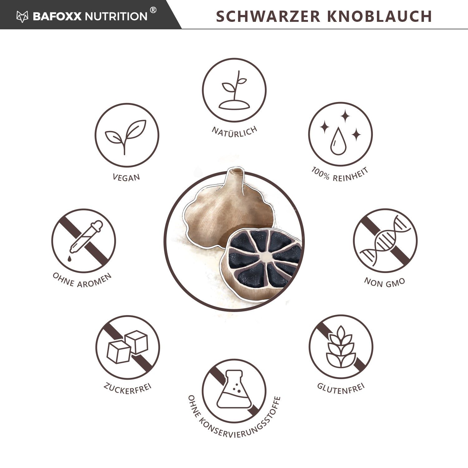 BAFOXX Nutrition® Schwarzer Knoblauchextrakt Kapseln
