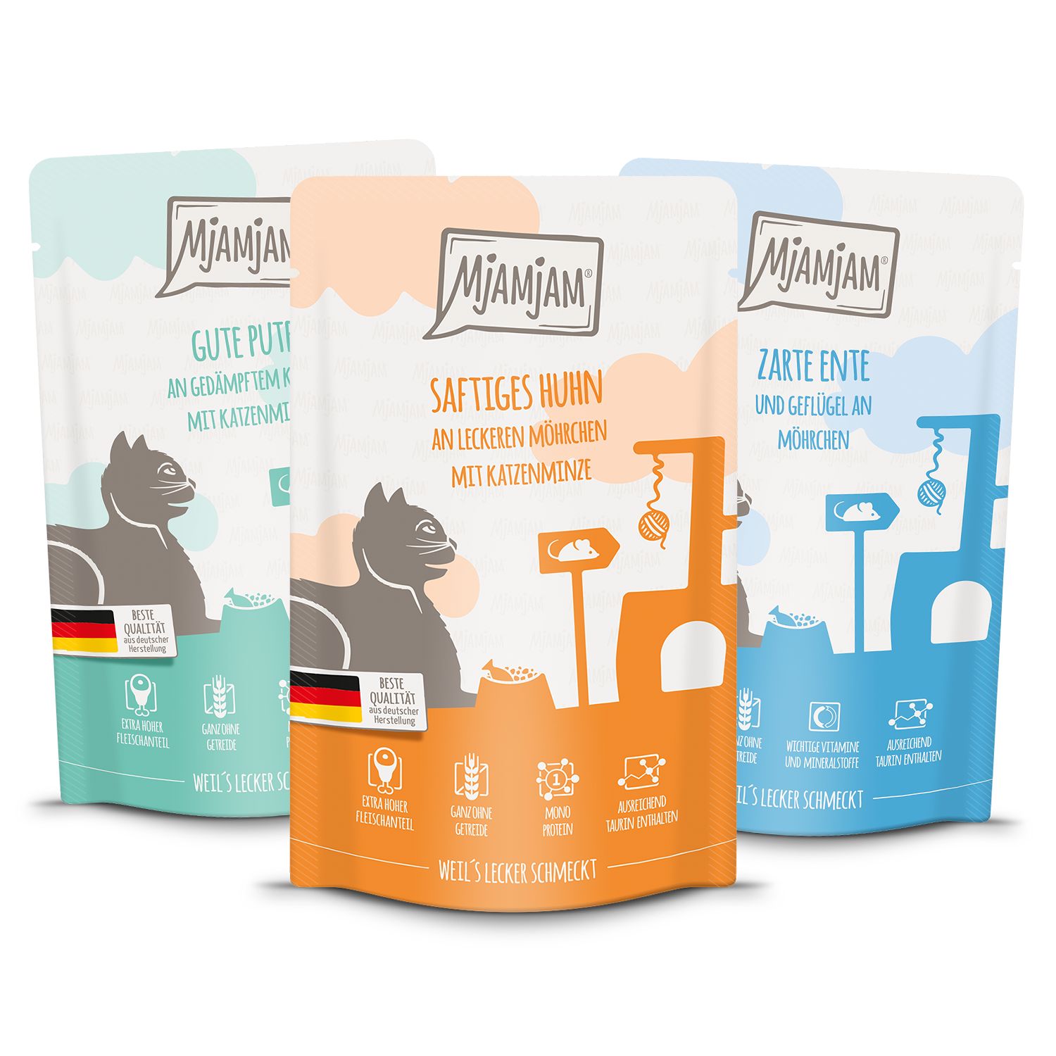 MjAMjAM – Probierpaket 4 12x125 g Futter