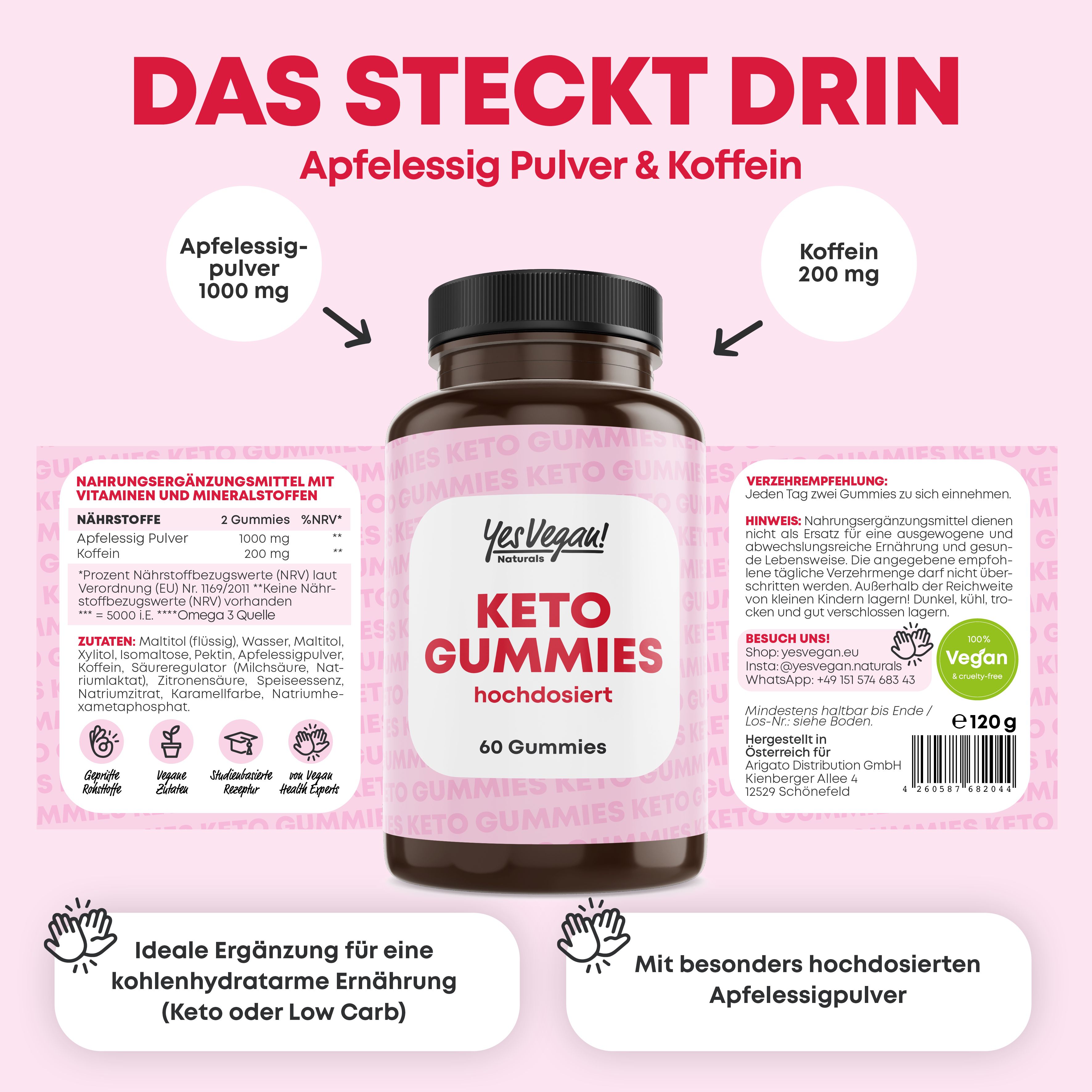 Yes Vegan® Keto Gummies Apfelessig