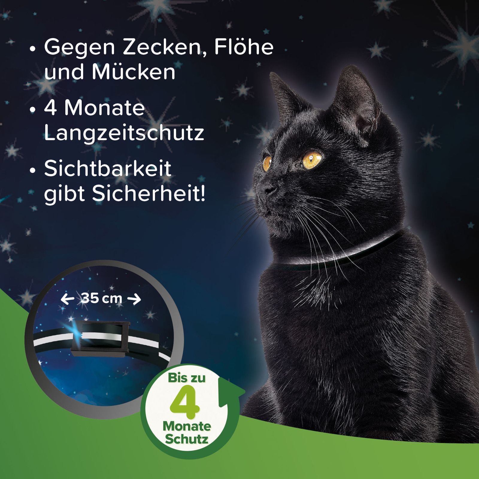 Beaphar Zecken- und Flohschutz Halsband reflektierend für Katzen 1 St Aerosol