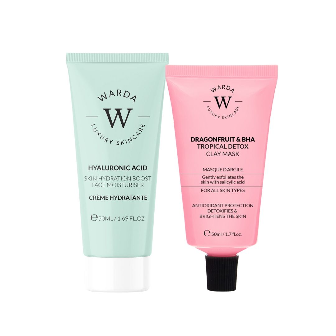 Warda Luxury Skincare Hyaluronsäure-Feuchtigkeitscreme + BHA-Detox-Maske