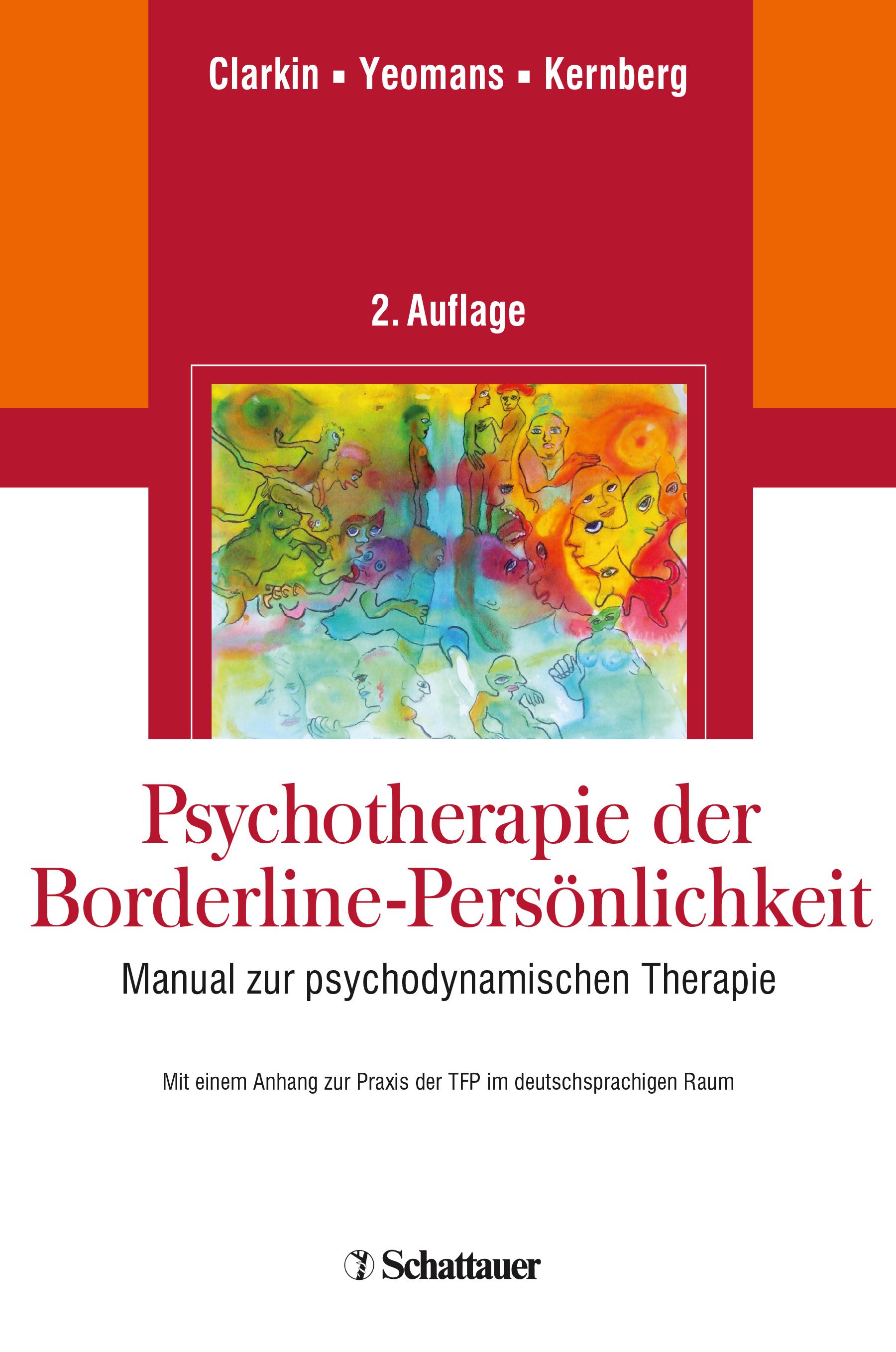 Buchcover: Psychotherapie der Borderline-Persönlichkeit. Titel in Rot, Autorennamen oben. 2. Auflage. Verlag Schattauer.
