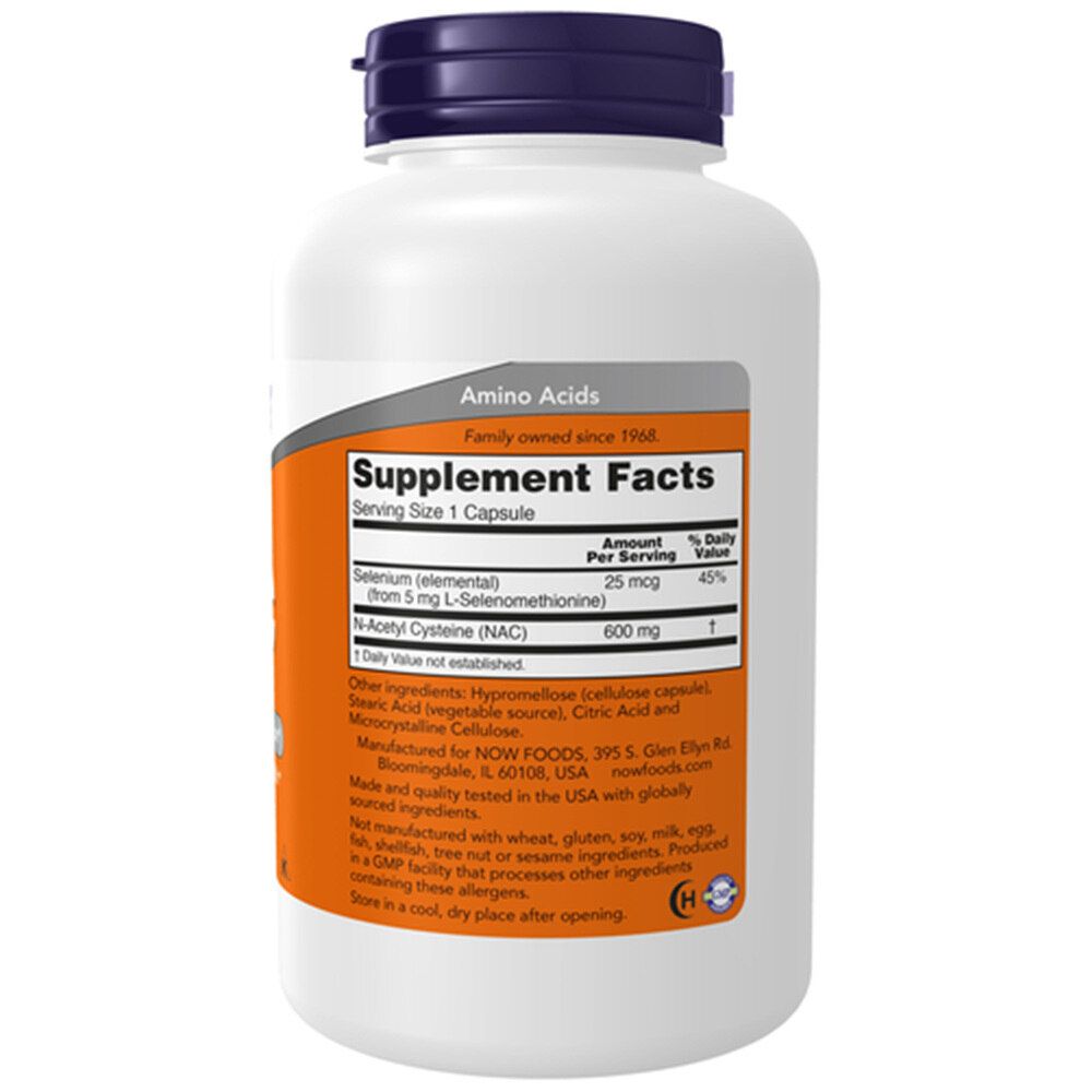Now Foods, NAC (N-Acetyl Cysteine), 600mg