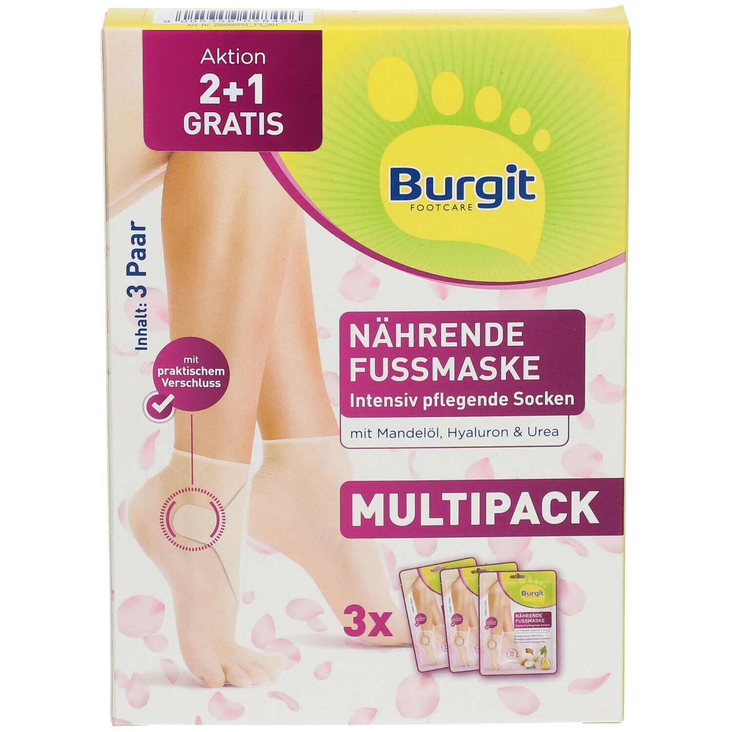 Burgit Nährende Fussmaske Intensiv pflegende Socken
