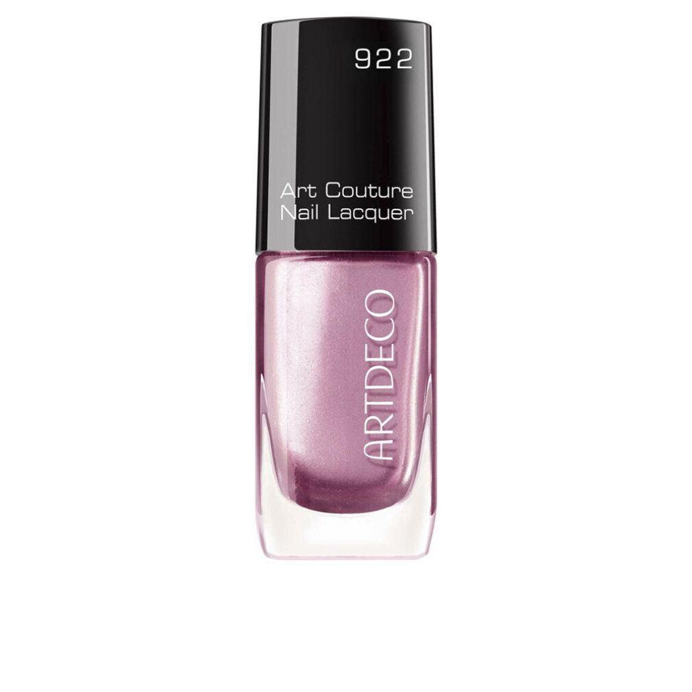 Artdeco Art Couture Nagellack, rosa. Schwarzer Deckel mit Aufschrift 922. Aufschrift Art Couture Nail Lacquer und Artdeco.