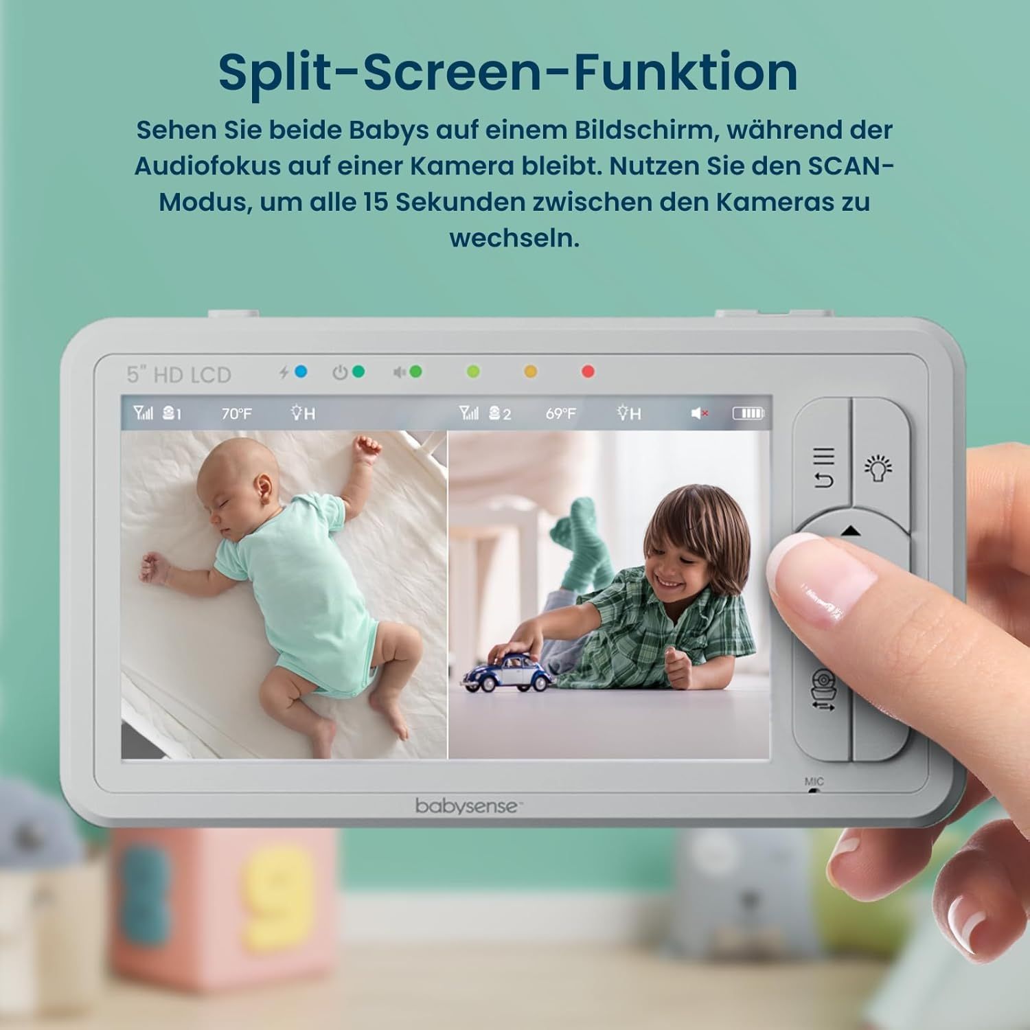 Babysense Babyphone HD mit 2 Kameras