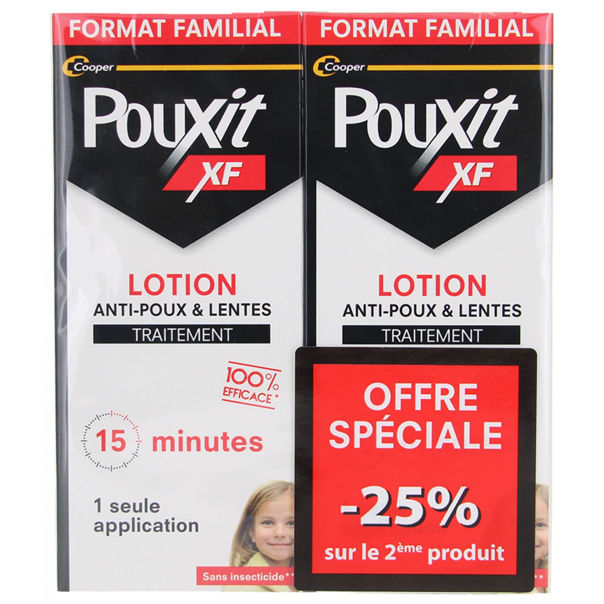 Pouxit XF Anti-Läuse und Nissen Lotion 2 x Packung Sonderangebot 4,1x14x16,2 cm