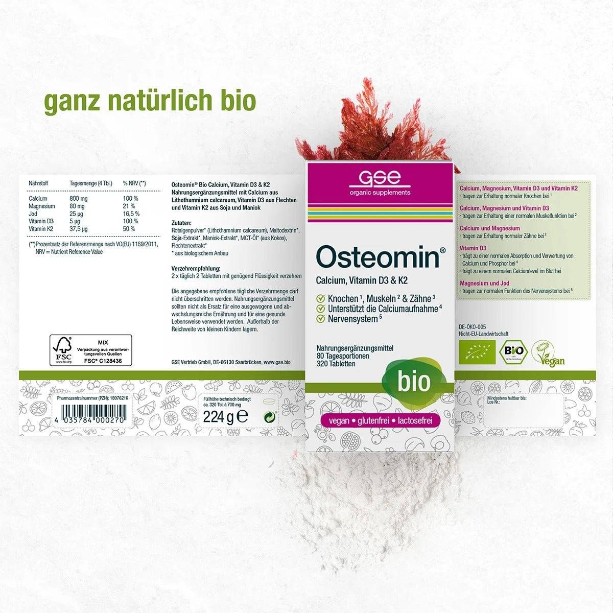 GSE Osteomin Bio Calcium Vitamin D3+K2 Tabletten
