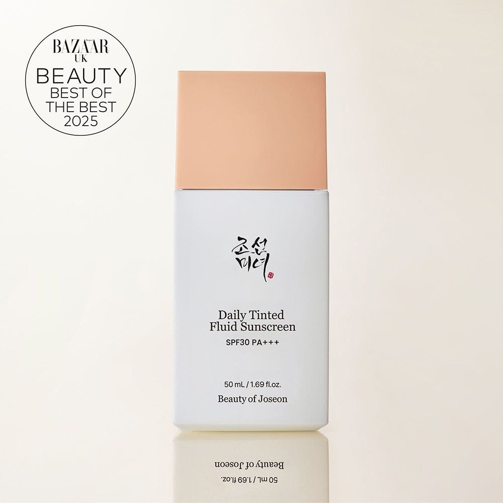 BEAUTY OF JOSEON Daily Tinted Fluid Sunscreen SPF30 PA+++, 50ml, mit 'Bazar Beauty Best of the Best 2025' Siegel.