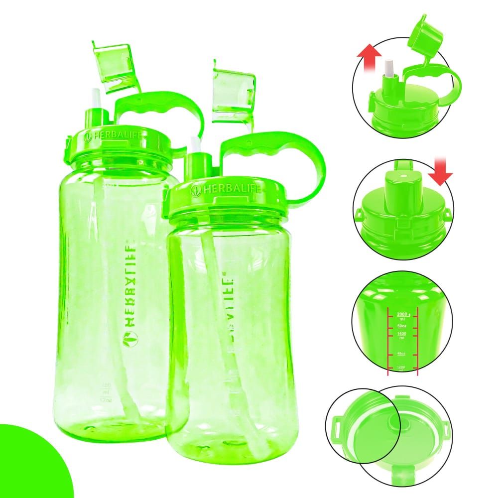 Sport-Knight® Herbalife Shaker/Sportflasche 2L Grün 1 St