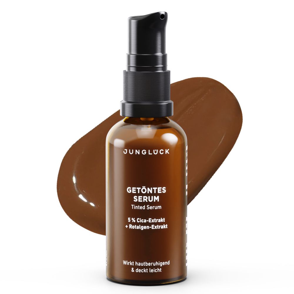 Junglück Getöntes Serum - dunkel leichte Deckkraft, mit Hyaluron 30 ml