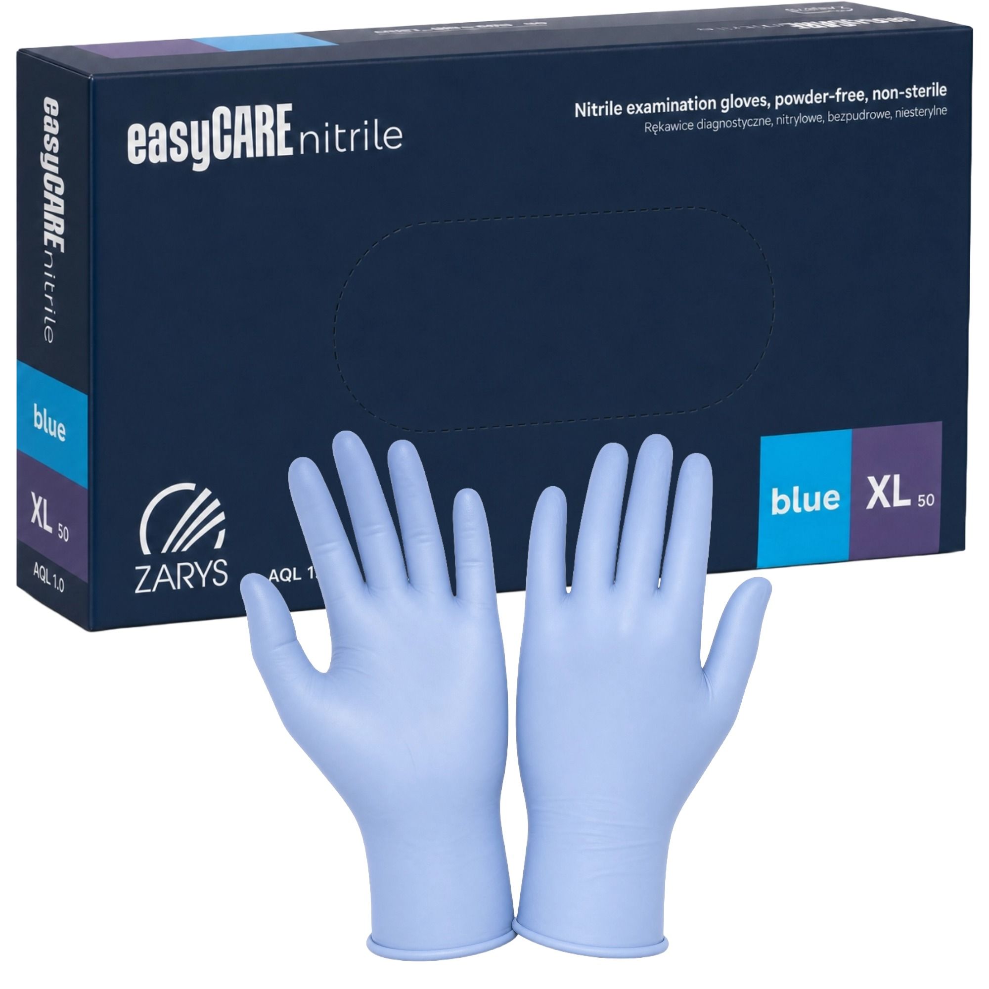 easyCare Nitril Einmalhandschuhe blau puderfrei unsteril 100 St
